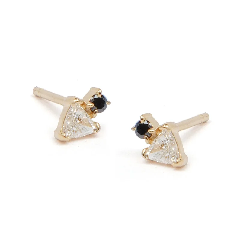 Trillion Diamond Stud Earring