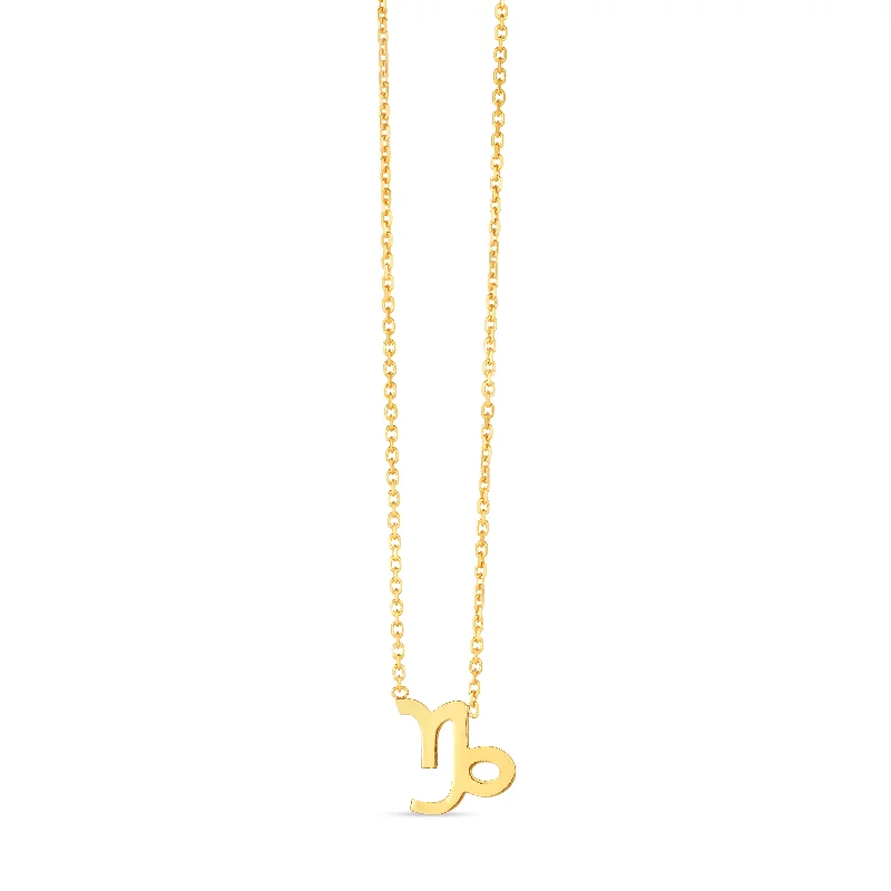 14K Gold Capricorn Necklace