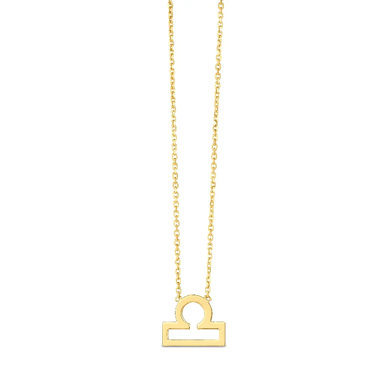 14K Gold Libra Necklace