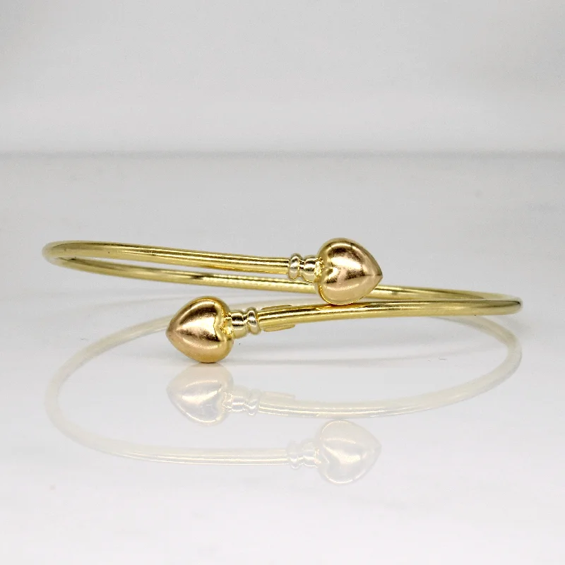 18k Yellow Gold Heart Bracelet | 7" |