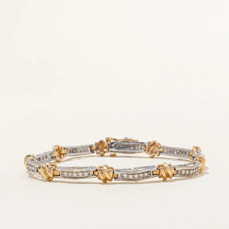 Channel Set Diamond Bracelet | 0.84ctw | 7" |