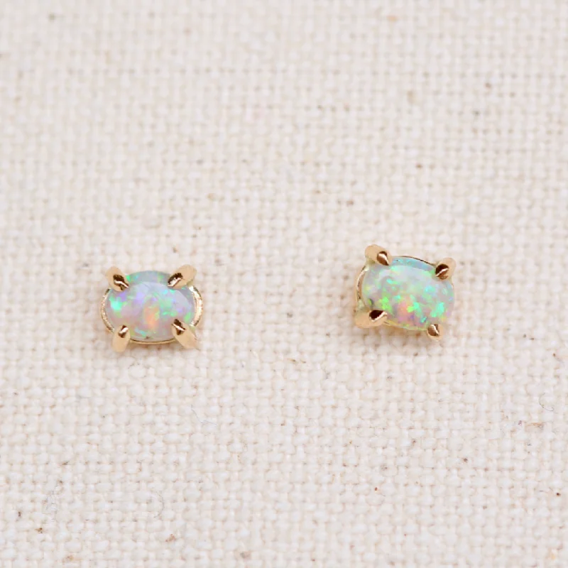 Final Call For Exquisite Jewelry At Reduced Rates 14k Opal Studs