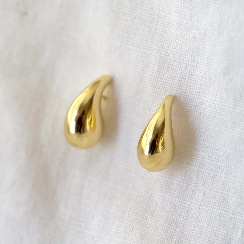 Puffy Teardrop Studs