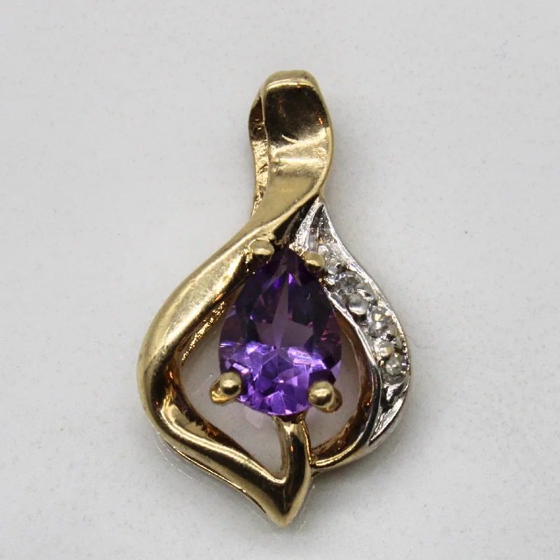 Amethyst & Diamond Pendant | 0.55ct, 0.02ctw |