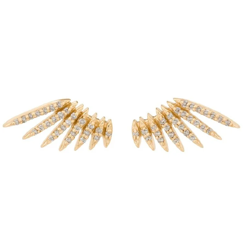 Eco-Friendly Sustainable Jewelry For Conscious Buyers Flying Wings & Diamonds Earrings