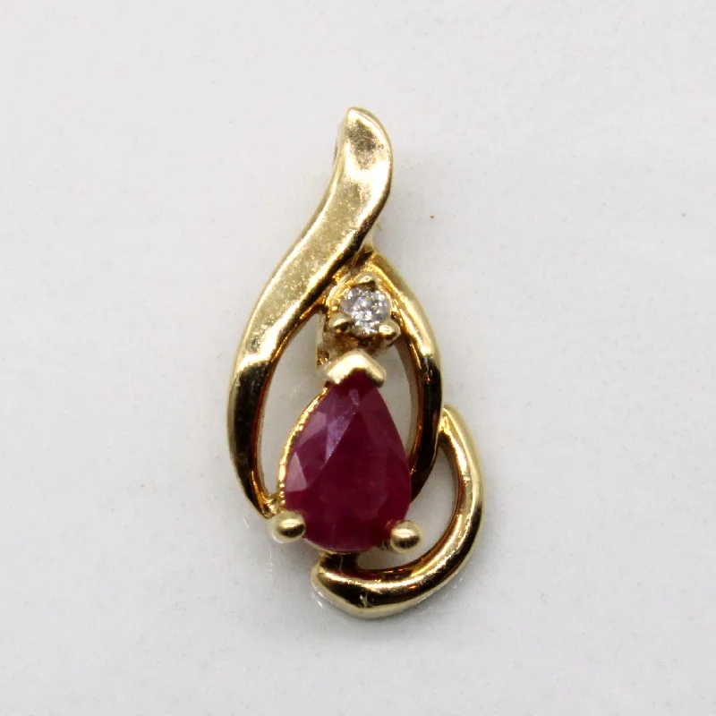 Holiday Jewelry Sale – Perfect Gifts At Great Prices Ruby & Diamond Pendant | 0.28ct, 0.02ct |