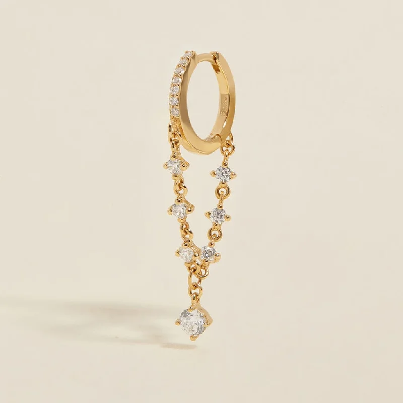 Idris chain hoop earring