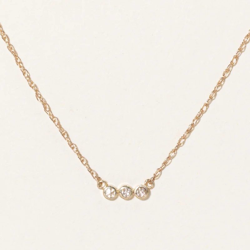 '100 Ways' Rose Cut Diamond Pendant Necklace | 0.06ctw | 18" |