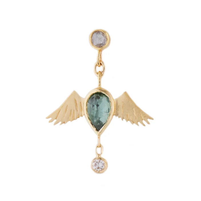 Luxury Meets Affordability – Jewelry Sale Live Now Tourmaline and Diamond Bird Studs